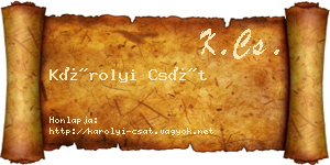 Károlyi Csát névjegykártya